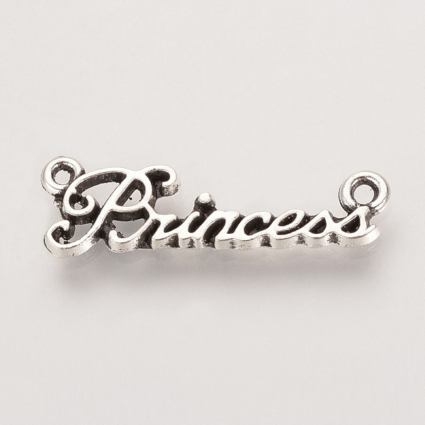 PandaHall Tibetan Style Alloy Links connectors, Word Princess, Cadmium Free & Lead Free,, Antique Silver, 24x7.5x2mm, Hole: 1mm, about...
PandaHall Tibetan Style Alloy Links connectors, Word Princess, Cadmium Free & Lead Free,, Antique Silver, 24x7.5x2mm, Hole: 1mm, about...
