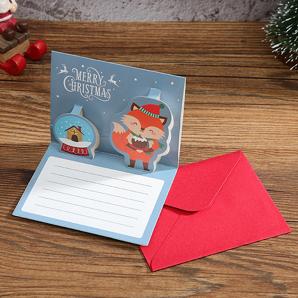 PandaHall Christmas Theme 1Pc Paper Envelope and 1Pc 3D Pop Up Greeting Card Set, Fox Pattern, Envelope: 85x105mm, Card: 80x100mm Paper Fox..., Red
PandaHall Christmas Theme 1Pc Paper Envelope and 1Pc 3D Pop Up Greeting Card Set, Fox Pattern, Envelope: 85x105mm, Card: 80x100mm Paper Fox..., Red