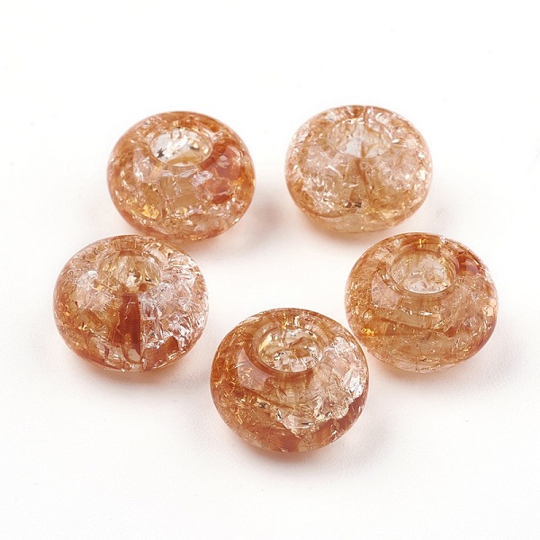 PandaHall Transparent Crackle Acrylic Beads, Large Hole Beads, Rondelle, Camel, 14x8mm, Hole: 5.5mm, about 510pcs/500g Acrylic Rondelle..., Brown
PandaHall Transparent Crackle Acrylic Beads, Large Hole Beads, Rondelle, Camel, 14x8mm, Hole: 5.5mm, about 510pcs/500g Acrylic Rondelle..., Brown