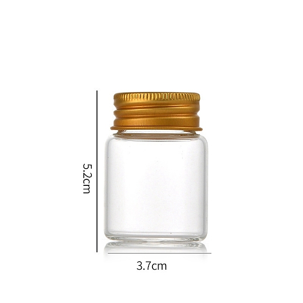 PandaHall Clear Glass Bottles Bead Containers, Screw Top Bead Storage Tubes with Aluminum Cap, Column, Golden, 3.7x5cm, Capacity: 30ml..., Gold
PandaHall Clear Glass Bottles Bead Containers, Screw Top Bead Storage Tubes with Aluminum Cap, Column, Golden, 3.7x5cm, Capacity: 30ml..., Gold