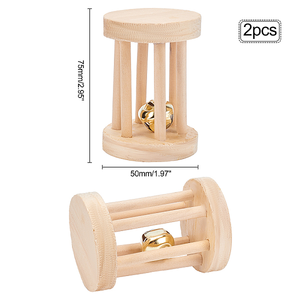 PandaHall Pinewood Pet Toy, with Iron Bell, Column, BurlyWood, 75x50mm Wood Column Orange
PandaHall Pinewood Pet Toy, with Iron Bell, Column, BurlyWood, 75x50mm Wood Column Orange