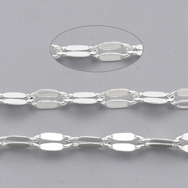 PandaHall Brass Dapped Chains, Cable Chains, Soldered, with Spool, Flat Oval, Silver Color Plated, 5.2x2.2x0.2mm, about 39.37 Feet(12m)/roll...
PandaHall Brass Dapped Chains, Cable Chains, Soldered, with Spool, Flat Oval, Silver Color Plated, 5.2x2.2x0.2mm, about 39.37 Feet(12m)/roll...