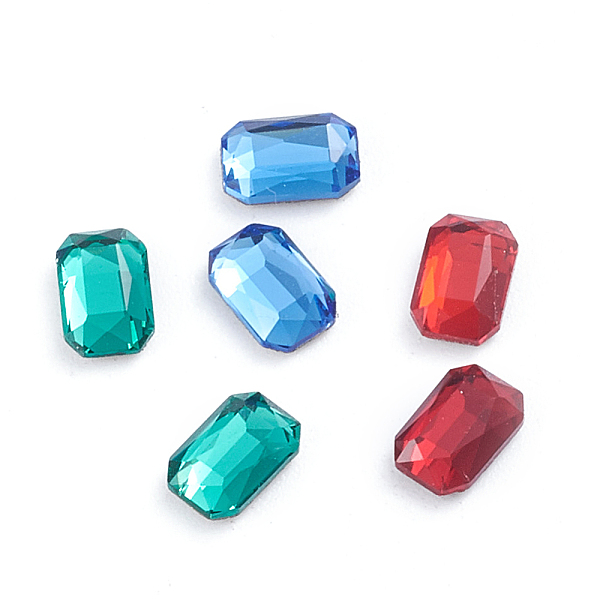 PandaHall Glass Rhinestone Cabochons, Flat Back & Back Plated, Faceted, Rectangle Octagon, Mixed Color, 6x4x2mm Glass Rhinestone Rectangle..., Multicolor
PandaHall Glass Rhinestone Cabochons, Flat Back & Back Plated, Faceted, Rectangle Octagon, Mixed Color, 6x4x2mm Glass Rhinestone Rectangle..., Multicolor