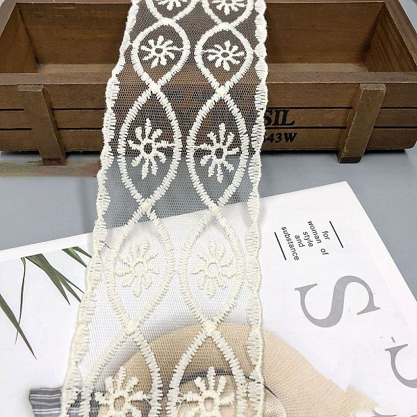 PandaHall 30 Yards Milk Fiber Embroidery Lace Trim, Garment Accessories, Linen, Horse Eye, 3 inch(75mm) Polyester Horse Eye Brown
PandaHall 30 Yards Milk Fiber Embroidery Lace Trim, Garment Accessories, Linen, Horse Eye, 3 inch(75mm) Polyester Horse Eye Brown
