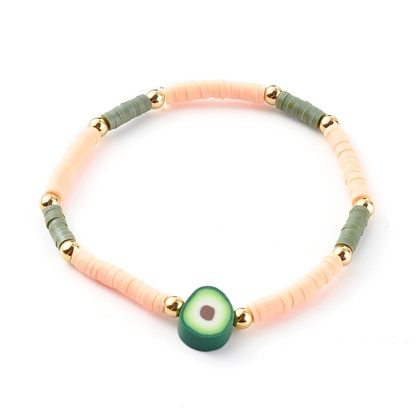 PandaHall Handmade Polymer Clay Heishi Beaded Stretch Bracelets, with Brass Round Beads, Avocado, Golden, Olive, Inner Diameter: 2-1/8 inch..., Green
PandaHall Handmade Polymer Clay Heishi Beaded Stretch Bracelets, with Brass Round Beads, Avocado, Golden, Olive, Inner Diameter: 2-1/8 inch..., Green