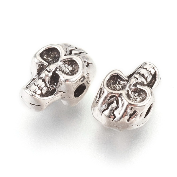PandaHall Tibetan Style Alloy Beads, Skull, Antique Silver, 11x7.5x6mm, Hole: 2mm Alloy Skull
PandaHall Tibetan Style Alloy Beads, Skull, Antique Silver, 11x7.5x6mm, Hole: 2mm Alloy Skull