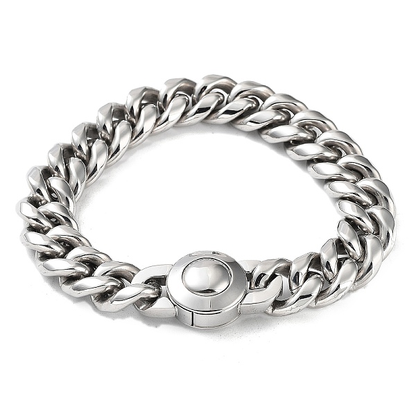 PandaHall 304 Stainless Steel Cuban Link Chains Bracelets for Men & Women, Stainless Steel Color, 9-1/8 inch(23.1cm) 304 Stainless Steel
PandaHall 304 Stainless Steel Cuban Link Chains Bracelets for Men & Women, Stainless Steel Color, 9-1/8 inch(23.1cm) 304 Stainless Steel