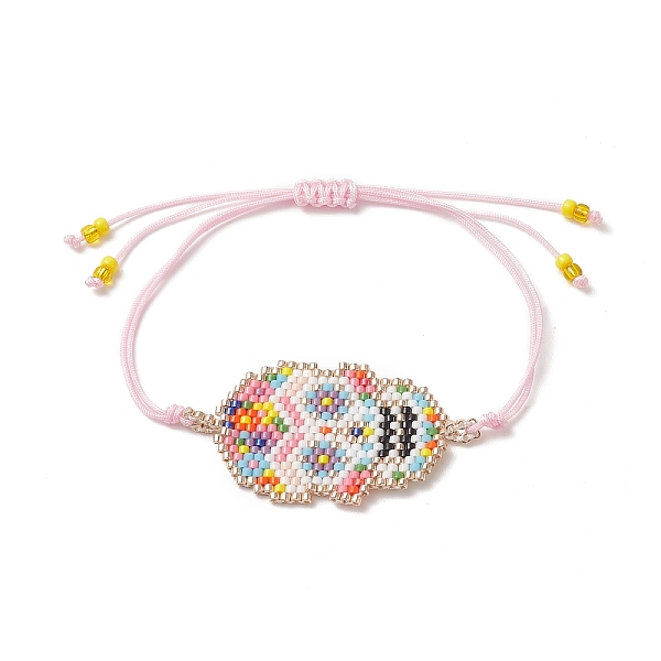 PandaHall Handmade Japanese Seed Skull Link Bracelet, Braided Adjustable Bracelet for Women, Pink, Maximum Inner Diameter: 3-3/4 inch(9.5cm)...
PandaHall Handmade Japanese Seed Skull Link Bracelet, Braided Adjustable Bracelet for Women, Pink, Maximum Inner Diameter: 3-3/4 inch(9.5cm)...