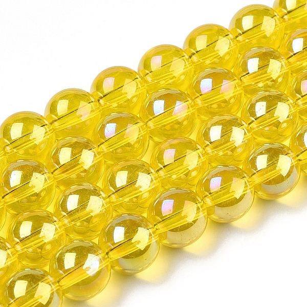 PandaHall Electroplate Transparent Glass Beads Strands, AB Color Plated, Round, Gold, 9.5~10mm, Hole: 1.5mm, about 40~42pcs/strand...
PandaHall Electroplate Transparent Glass Beads Strands, AB Color Plated, Round, Gold, 9.5~10mm, Hole: 1.5mm, about 40~42pcs/strand...