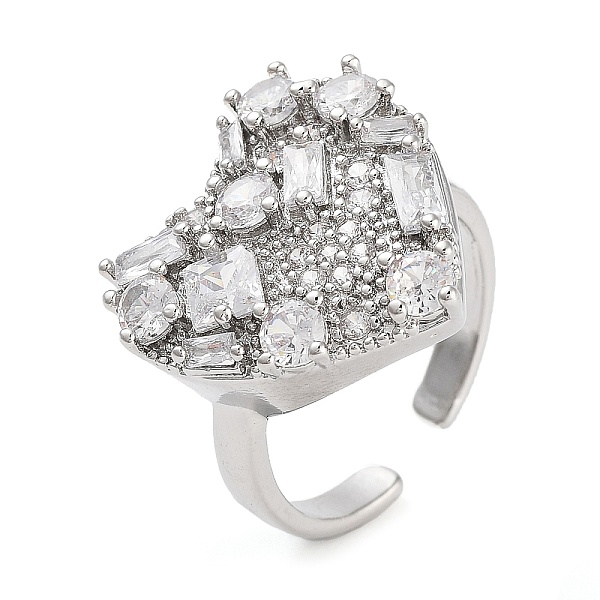 PandaHall Rack Plating Brass Micro Pave Cubic Zirconia Heart Open Cuff Rings for Women, Long-Lasting Plated, Cadmium Free & Lead Free...
PandaHall Rack Plating Brass Micro Pave Cubic Zirconia Heart Open Cuff Rings for Women, Long-Lasting Plated, Cadmium Free & Lead Free...