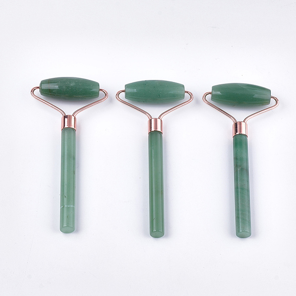 PandaHall Natural Green Aventurine Massage Tools, Facial Rollers, with Brass Findings, Rose Gold, 130x59x19mm Green Aventurine Others
PandaHall Natural Green Aventurine Massage Tools, Facial Rollers, with Brass Findings, Rose Gold, 130x59x19mm Green Aventurine Others