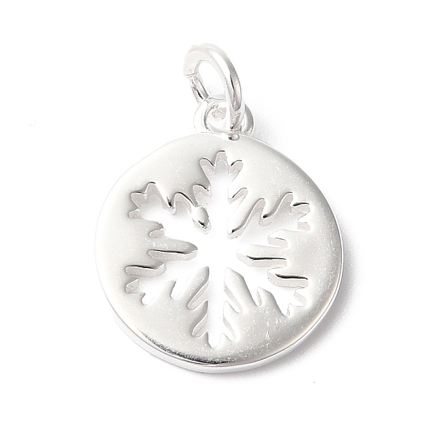PandaHall 925 Sterling Silver Charms, with Jump Rings, Silver Color Plated, Snowflake, 13x11x1mm, Hole: 2mm Sterling Silver Snowflake
PandaHall 925 Sterling Silver Charms, with Jump Rings, Silver Color Plated, Snowflake, 13x11x1mm, Hole: 2mm Sterling Silver Snowflake