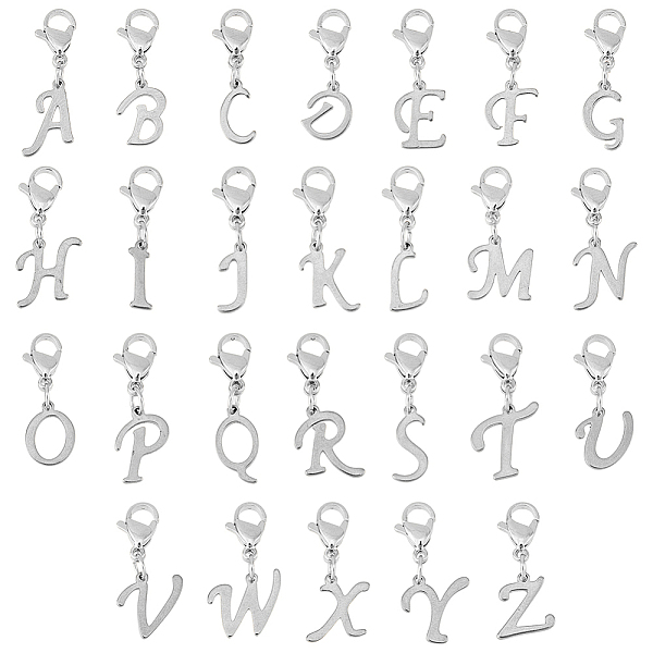 PandaHall SUPERFINDINGS 26Pcs 304 Stainless Steel Letter Pendant Charms Silver Letter A to Z Lobster Claw Clasps Charms Mini Alphabet...
PandaHall SUPERFINDINGS 26Pcs 304 Stainless Steel Letter Pendant Charms Silver Letter A to Z Lobster Claw Clasps Charms Mini Alphabet...