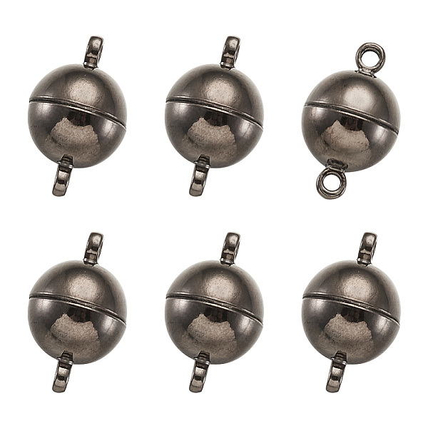 PandaHall Brass Magnetic Clasps, Round, Gunmetal, 16x10mm, Hole: 1.2mm Brass Round
PandaHall Brass Magnetic Clasps, Round, Gunmetal, 16x10mm, Hole: 1.2mm Brass Round