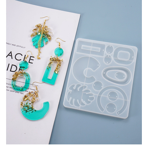 PandaHall Mixed Shape Pendant & Links Silicone Molds, Resin Casting Molds, For DIY UV Resin, Epoxy Resin Earring Jewelry Making, White...
PandaHall Mixed Shape Pendant & Links Silicone Molds, Resin Casting Molds, For DIY UV Resin, Epoxy Resin Earring Jewelry Making, White...