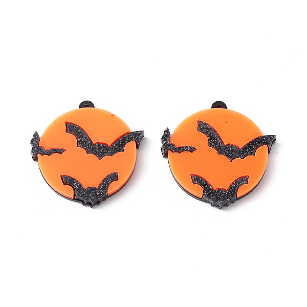 PandaHall Opaque Acrylic Pendants, Flat Round Charm, Halloween Theme, Bat Pattern, 35x34.5x4.2mm, Hole: 1.6mm Acrylic Bat
PandaHall Opaque Acrylic Pendants, Flat Round Charm, Halloween Theme, Bat Pattern, 35x34.5x4.2mm, Hole: 1.6mm Acrylic Bat