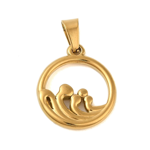 PandaHall Ion Plating(IP) 304 Stainless Steel Pendants, Ring with Sea Wave Charm, Golden, 21x18x3mm, Hole: 6x3mm 304 Stainless Steel Ring
PandaHall Ion Plating(IP) 304 Stainless Steel Pendants, Ring with Sea Wave Charm, Golden, 21x18x3mm, Hole: 6x3mm 304 Stainless Steel Ring