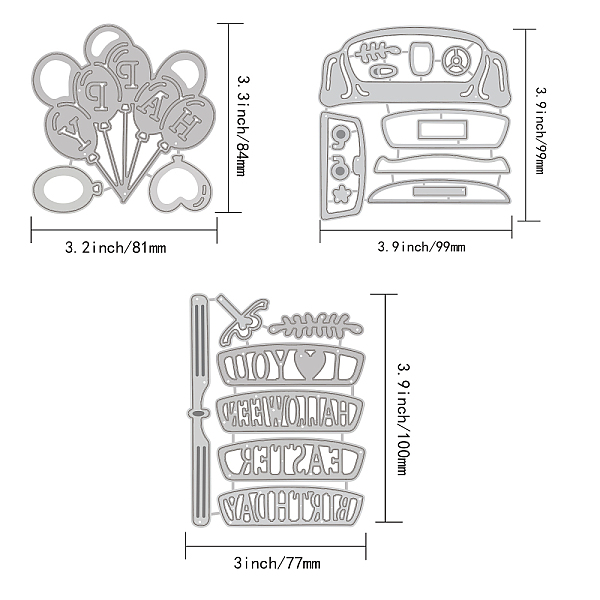 PandaHall GLOBLELAND 1 Set Carbon Steel Cutting Dies Stencils, for DIY Scrapbooking/Photo Album, Decorative Embossing DIY Paper Card, Car...
PandaHall GLOBLELAND 1 Set Carbon Steel Cutting Dies Stencils, for DIY Scrapbooking/Photo Album, Decorative Embossing DIY Paper Card, Car...