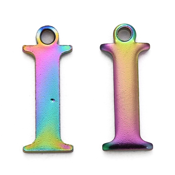 PandaHall Ion Plating(IP) 304 Stainless Steel Alphabet Charms, Rainbow Color, Letter.I, 12.5x4.5x1mm, Hole: 1mm 304 Stainless Steel Letter I
PandaHall Ion Plating(IP) 304 Stainless Steel Alphabet Charms, Rainbow Color, Letter.I, 12.5x4.5x1mm, Hole: 1mm 304 Stainless Steel Letter I
