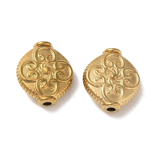 PandaHall Ion Plating(IP) 304 Stainless Steel Beads, Rhombus with Flower, Golden, 12x11x4.5mm, Hole: 1.6mm 304 Stainless Steel Rhombus
PandaHall Ion Plating(IP) 304 Stainless Steel Beads, Rhombus with Flower, Golden, 12x11x4.5mm, Hole: 1.6mm 304 Stainless Steel Rhombus