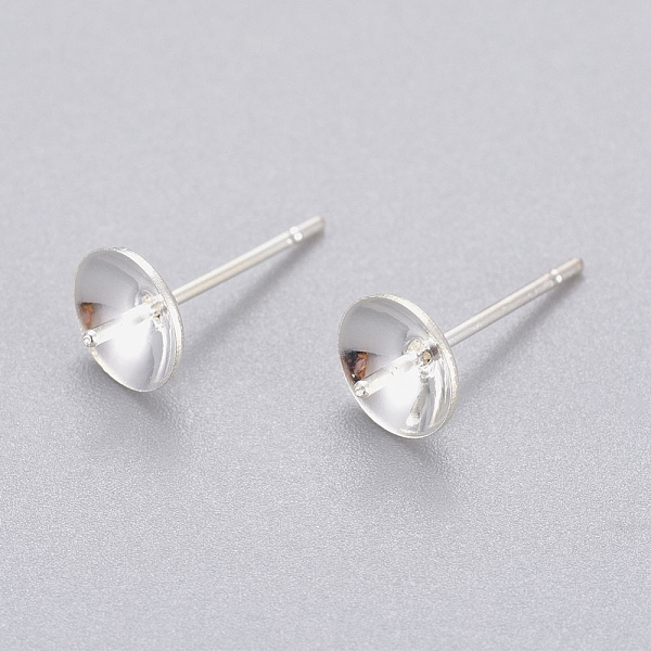 PandaHall 304 Stainless Steel Post Stud Earring Settings For Half Drilled Beads, Silver Color Plated, 13.5x6mm, Tray: 5.5mm, Pin: 0.8mm 304...
PandaHall 304 Stainless Steel Post Stud Earring Settings For Half Drilled Beads, Silver Color Plated, 13.5x6mm, Tray: 5.5mm, Pin: 0.8mm 304...