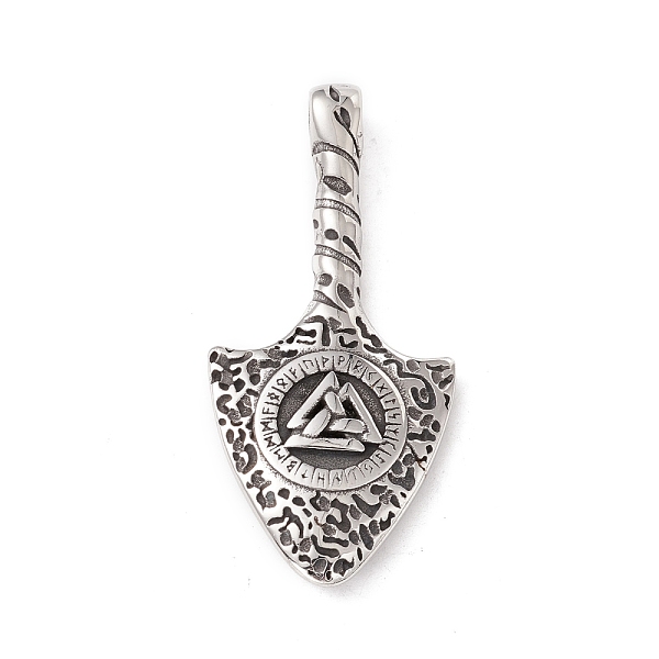 PandaHall 304 Stainless Steel Pendant, Viking Valknut Symbol, Antique Silver, 80x37x9mm, Hole: 6mm 304 Stainless Steel Others
PandaHall 304 Stainless Steel Pendant, Viking Valknut Symbol, Antique Silver, 80x37x9mm, Hole: 6mm 304 Stainless Steel Others