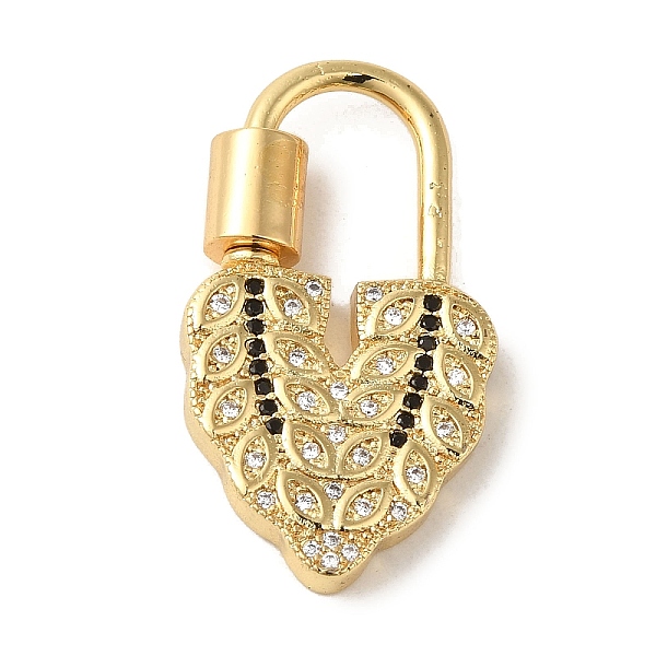 PandaHall Brass Micro Pave Clear Cubic Zirconia Clasps, Heart, Real 18K Gold Plated, 30x16.5x3mm Brass Heart
PandaHall Brass Micro Pave Clear Cubic Zirconia Clasps, Heart, Real 18K Gold Plated, 30x16.5x3mm Brass Heart