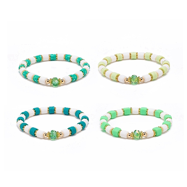 PandaHall Handmade Polymer Clay Stretch Bracelet Sets, Heishi Beads Bracelets for Women, Green, Inner Diameter: 2-1/8 inch(5.3cm), 4pcs/set...
PandaHall Handmade Polymer Clay Stretch Bracelet Sets, Heishi Beads Bracelets for Women, Green, Inner Diameter: 2-1/8 inch(5.3cm), 4pcs/set...