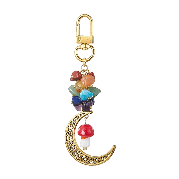 PandaHall Alloy Hollow Moon & Lampwork Mushroom Pendant Decorations, Natural & Synthetic Mixed Stone Chip and Swivel Clasps Charm, Red, 99mm...
PandaHall Alloy Hollow Moon & Lampwork Mushroom Pendant Decorations, Natural & Synthetic Mixed Stone Chip and Swivel Clasps Charm, Red, 99mm...