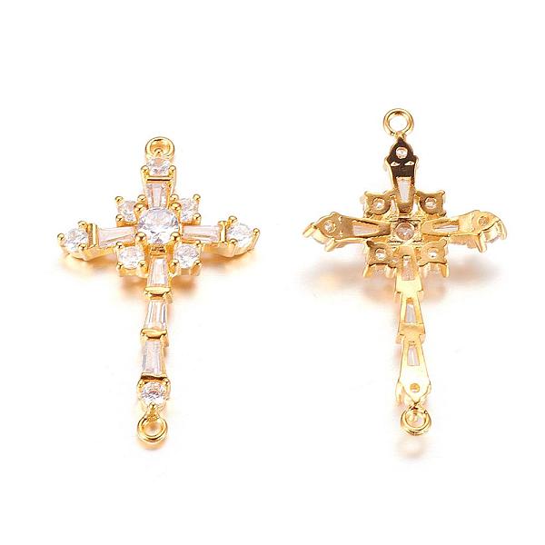 PandaHall Brass Micro Pave Cubic Zirconia Links, Cross, Golden, 34x20x4mm, Hole: 1.5mm Brass+Cubic Zirconia Cross
PandaHall Brass Micro Pave Cubic Zirconia Links, Cross, Golden, 34x20x4mm, Hole: 1.5mm Brass+Cubic Zirconia Cross