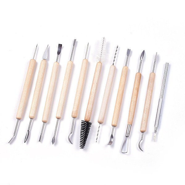 PandaHall Sculpture Clay Tool, Clay Knife, DIY Handmade Light Clay Crafts, BurlyWood, 130~186x6~9.5mm, 11pcs/set Wood Orange
PandaHall Sculpture Clay Tool, Clay Knife, DIY Handmade Light Clay Crafts, BurlyWood, 130~186x6~9.5mm, 11pcs/set Wood Orange