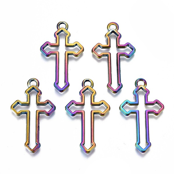 PandaHall Alloy Pendants, Cadmium Free & Lead Free, Cross, Rainbow Color, 38x22x2.5mm, Hole: 3mm Alloy Cross
PandaHall Alloy Pendants, Cadmium Free & Lead Free, Cross, Rainbow Color, 38x22x2.5mm, Hole: 3mm Alloy Cross