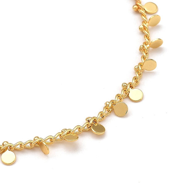 PandaHall Brass Curb Chain Anklets, with Flat Round Charms and 304 Stainless Steel Lobster Claw Clasps, Golden, 10-1/8 inch(25.7cm) Brass
PandaHall Brass Curb Chain Anklets, with Flat Round Charms and 304 Stainless Steel Lobster Claw Clasps, Golden, 10-1/8 inch(25.7cm) Brass