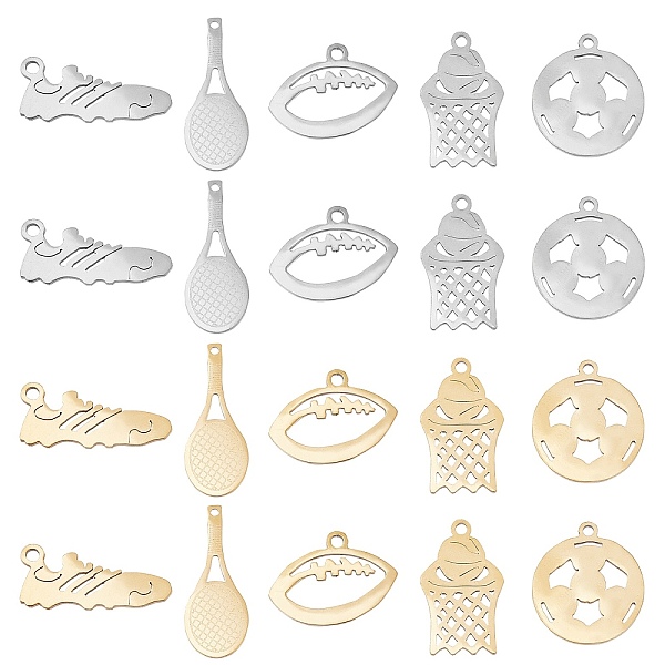 PandaHall DICOSMETIC 20Pcs 10 Style Ion Plating(IP) 201 Stainless Steel Pendants, Laser Cut, Mixed Shapes, Golden & Stainless Steel Color...
PandaHall DICOSMETIC 20Pcs 10 Style Ion Plating(IP) 201 Stainless Steel Pendants, Laser Cut, Mixed Shapes, Golden & Stainless Steel Color...