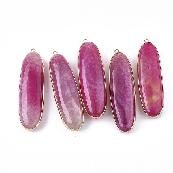 PandaHall Natural Agate Big Pendants, with Brass Findings, Dyed, Oval, Golden, Fuchsia, 73~74x20~22x12~16mm, Hole: 2mm Natural Agate Oval..., Pink
PandaHall Natural Agate Big Pendants, with Brass Findings, Dyed, Oval, Golden, Fuchsia, 73~74x20~22x12~16mm, Hole: 2mm Natural Agate Oval..., Pink