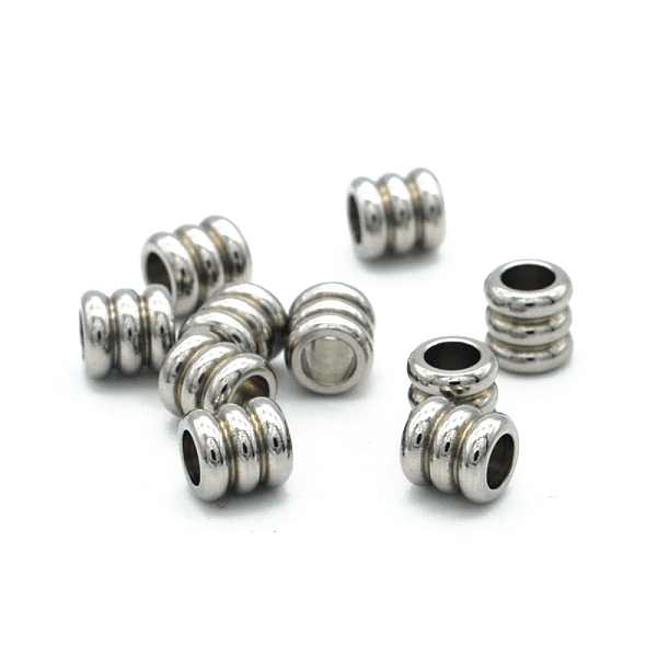 PandaHall 304 Stainless Steel Beads, Grooved, Column, Stainless Steel Color, 6x6mm, Hole: 3mm 304 Stainless Steel Column
PandaHall 304 Stainless Steel Beads, Grooved, Column, Stainless Steel Color, 6x6mm, Hole: 3mm 304 Stainless Steel Column