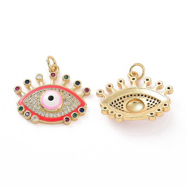 PandaHall Brass Micro Pave Colorful Cubic Zirconia Pendants, with Enamel and Jump Ring, Real 18K Gold Plated, Eye Charms, Pink...
PandaHall Brass Micro Pave Colorful Cubic Zirconia Pendants, with Enamel and Jump Ring, Real 18K Gold Plated, Eye Charms, Pink...