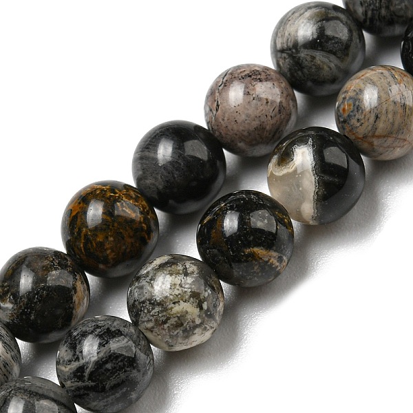 PandaHall Natural Black Silver Leaf Jasper Beads Strands, Round, 6mm, Hole: 0.6mm, about 65pcs/strand, 15.59~15.67''(39.6~39.8cm) Silver...
PandaHall Natural Black Silver Leaf Jasper Beads Strands, Round, 6mm, Hole: 0.6mm, about 65pcs/strand, 15.59~15.67''(39.6~39.8cm) Silver...