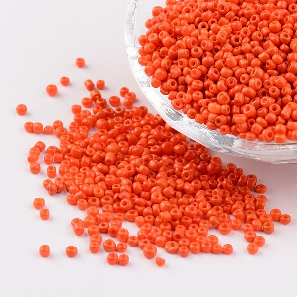 PandaHall 12/0 1.5~2mm Baking Paint Glass Seed Beads Loose Spacer Beads, Orange Red, Hole: 0.5~1mm, about 2890pcs/50g Glass Red
PandaHall 12/0 1.5~2mm Baking Paint Glass Seed Beads Loose Spacer Beads, Orange Red, Hole: 0.5~1mm, about 2890pcs/50g Glass Red
