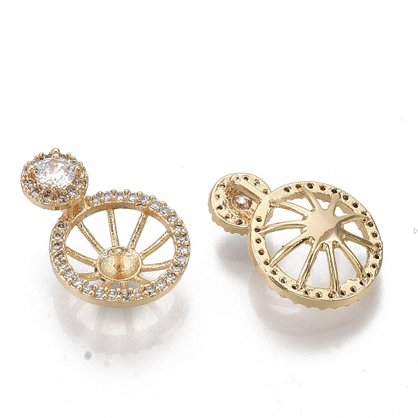PandaHall Brass Micro Pave Clear Cubic Zirconia Peg Bails Pendants, for Half Drilled Bead, Nickel Free, Half Round, Real 18K Gold Plated...
PandaHall Brass Micro Pave Clear Cubic Zirconia Peg Bails Pendants, for Half Drilled Bead, Nickel Free, Half Round, Real 18K Gold Plated...