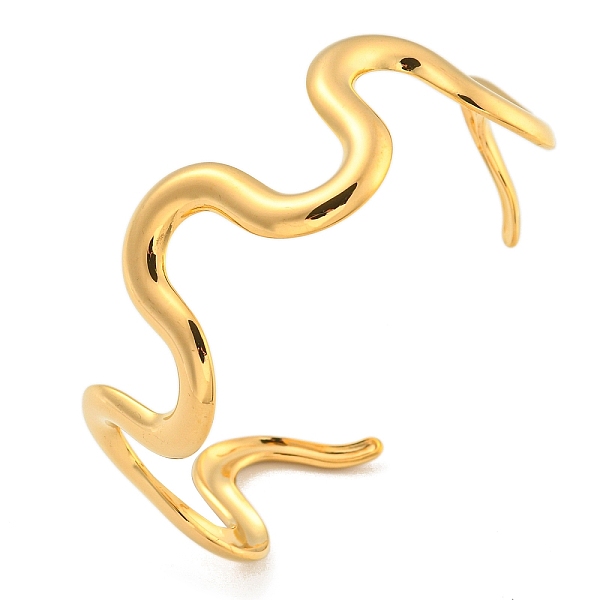 PandaHall 304 Stainless Steel Open Cuff Bangles, Wavy Ring, Real 18K Gold Plated, 3/4 inch(2cm), Inner Diameter: 2-1/4 inch(5.7cm) 304...
PandaHall 304 Stainless Steel Open Cuff Bangles, Wavy Ring, Real 18K Gold Plated, 3/4 inch(2cm), Inner Diameter: 2-1/4 inch(5.7cm) 304...