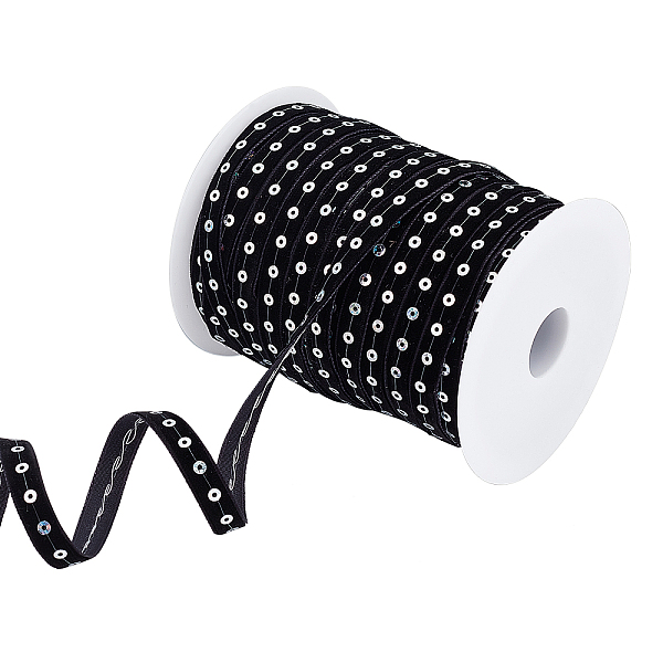 PandaHall ARRICRAFT Sparkle Style Purl Polyester Ribbons, Sequin, with 1Pc Plastic Spools, Black, 3/8 inch(10mm) Polyester None Black
PandaHall ARRICRAFT Sparkle Style Purl Polyester Ribbons, Sequin, with 1Pc Plastic Spools, Black, 3/8 inch(10mm) Polyester None Black