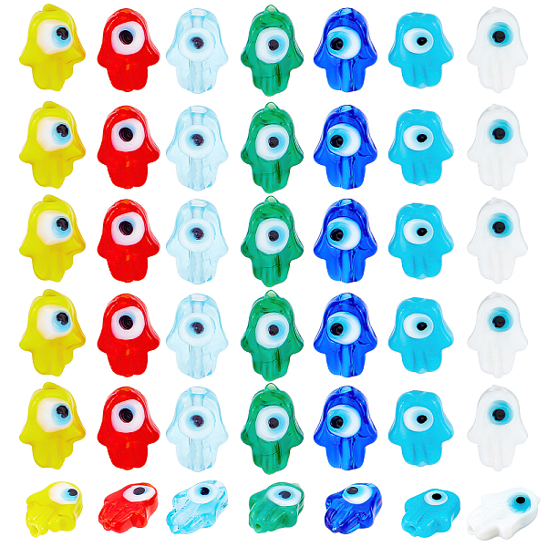 PandaHall About 42 Pcs Hamsa Hand Evil Eye Beads, Hand of Fatima Beads Handmade Lampwork Glass Evil Eye Beads Flat Evil Eye Beads Spacer..., Multicolor
PandaHall About 42 Pcs Hamsa Hand Evil Eye Beads, Hand of Fatima Beads Handmade Lampwork Glass Evil Eye Beads Flat Evil Eye Beads Spacer..., Multicolor