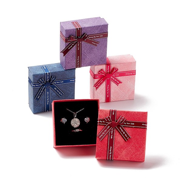 PandaHall Square Cardboard Jewelry Set Boxes, with Bowknots and Sponges Inside, Mixed Color, 7.5x7.5x3.5cm, Inner Diameter: 69x69mm Paper..., Multicolor
PandaHall Square Cardboard Jewelry Set Boxes, with Bowknots and Sponges Inside, Mixed Color, 7.5x7.5x3.5cm, Inner Diameter: 69x69mm Paper..., Multicolor
