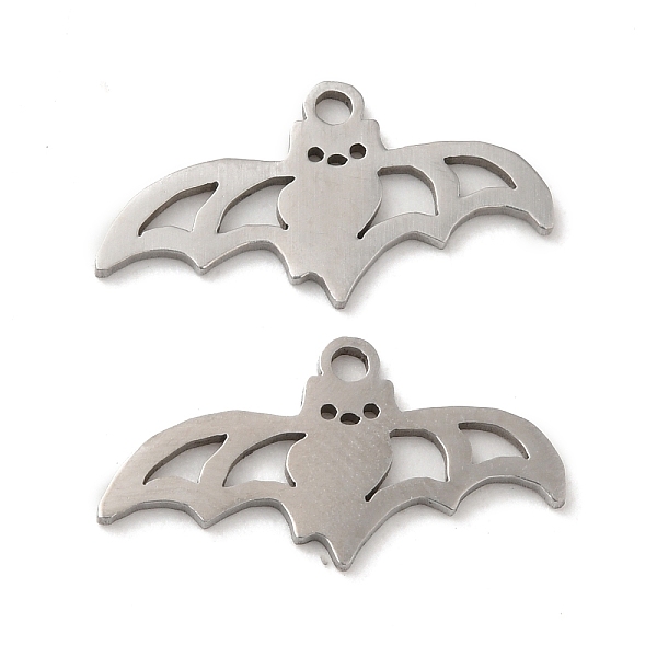 PandaHall 201 Stainless Steel Pendants, Bat Charm, Stainless Steel Color, 9.5x18.5x0.8mm, Hole: 1.2mm 201 Stainless Steel Bat
PandaHall 201 Stainless Steel Pendants, Bat Charm, Stainless Steel Color, 9.5x18.5x0.8mm, Hole: 1.2mm 201 Stainless Steel Bat