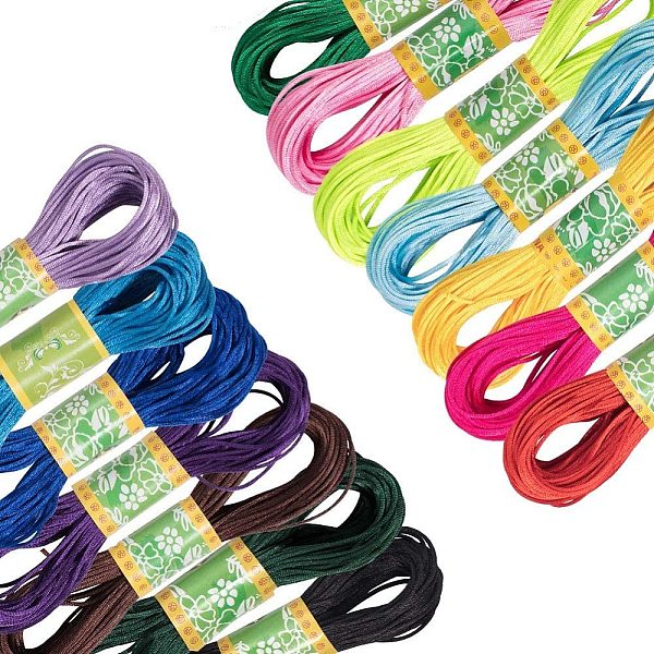 PandaHall Korean Polyester Thread, Mixed Color, 1.5mm, about 20m/bundle, 15bundles/set Polyester Multicolor
PandaHall Korean Polyester Thread, Mixed Color, 1.5mm, about 20m/bundle, 15bundles/set Polyester Multicolor