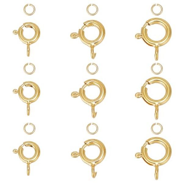 PandaHall GOMAKERER 925 Sterling Silver Spring Ring Clasps with Open Jump Rings, Golden, Clasps: 9~11.5x7~9.5x1.5~2mm, Hole: 1.5~2mm, 12pcs;...
PandaHall GOMAKERER 925 Sterling Silver Spring Ring Clasps with Open Jump Rings, Golden, Clasps: 9~11.5x7~9.5x1.5~2mm, Hole: 1.5~2mm, 12pcs;...