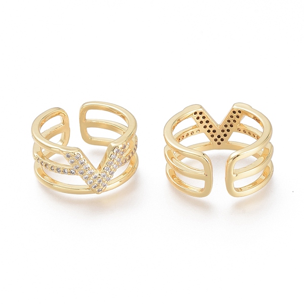 PandaHall Brass Micro Pave Clear Cubic Zirconia Cuff Rings, Open Rings, Letter V, Golden, US Size 6(16.5mm) Brass+Cubic Zirconia Clear
PandaHall Brass Micro Pave Clear Cubic Zirconia Cuff Rings, Open Rings, Letter V, Golden, US Size 6(16.5mm) Brass+Cubic Zirconia Clear
