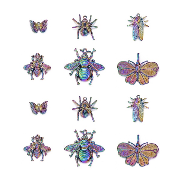 PandaHall 12Pcs 6 Style Insects Themed Alloy Pendants, Cadmium Free & Lead Free, Rainbow Color, 2pcs/style Alloy Mixed Shapes
PandaHall 12Pcs 6 Style Insects Themed Alloy Pendants, Cadmium Free & Lead Free, Rainbow Color, 2pcs/style Alloy Mixed Shapes