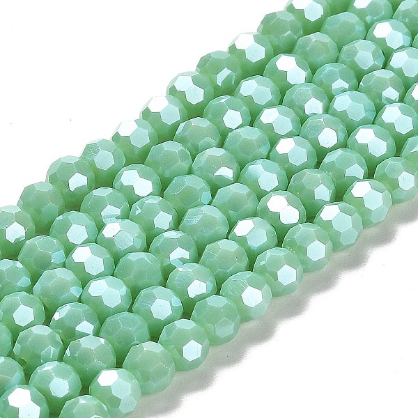 PandaHall Electroplate Opaque Glass Beads Strands, Faceted(32 Facets), Pearl Luster Plated, Round, Medium Aquamarine, 6mm, Hole: 1mm, about...
PandaHall Electroplate Opaque Glass Beads Strands, Faceted(32 Facets), Pearl Luster Plated, Round, Medium Aquamarine, 6mm, Hole: 1mm, about...